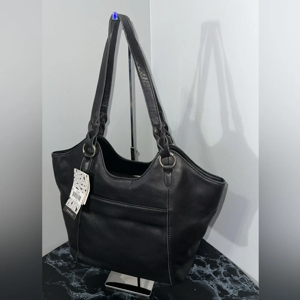 The Sak Handbag Sierra Leather Black Shopper Shoulder Bag AUTHENTIC NWT - Picture 8 of 12